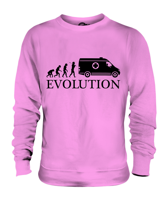 AMBULANCE EVOLUTION OF MAN UNISEX SWEATER TOP GIFT NHS DRIVER - Picture 16 of 16