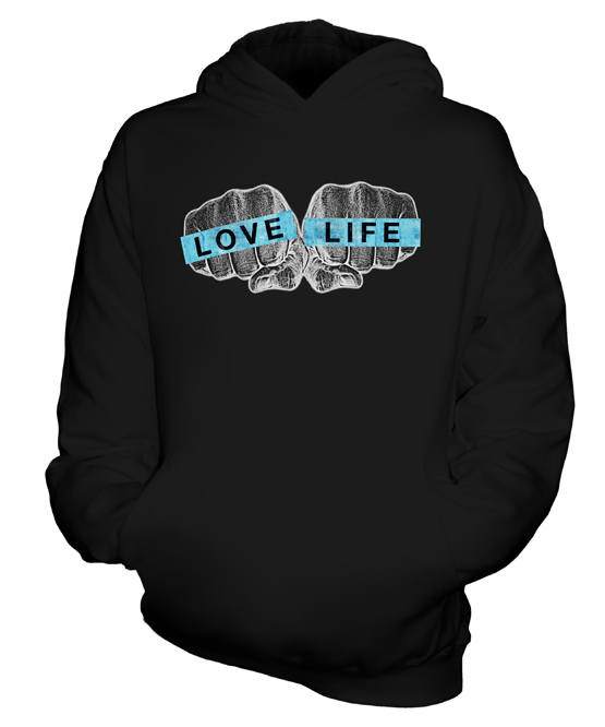 LOVE LIFE KIDS HOODIE PULLOVER HOODY BOYS GIRLS TODDLER - Picture 3 of 14