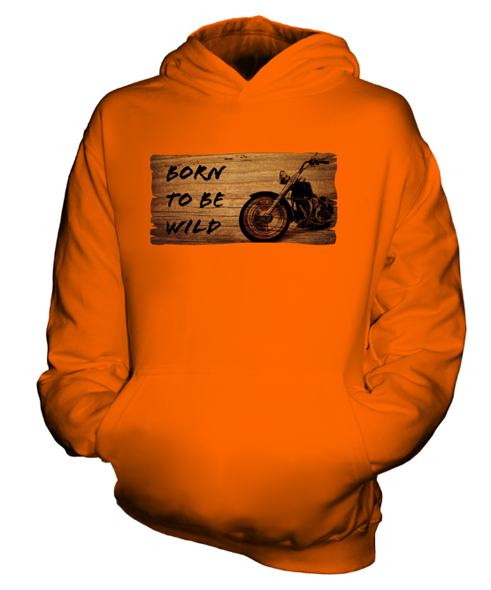 MOTORCYCLE BORN TO BE WILD KIDS HOODIE HOODIE BOYS GIRLS TODDLER - Picture 8 of 14