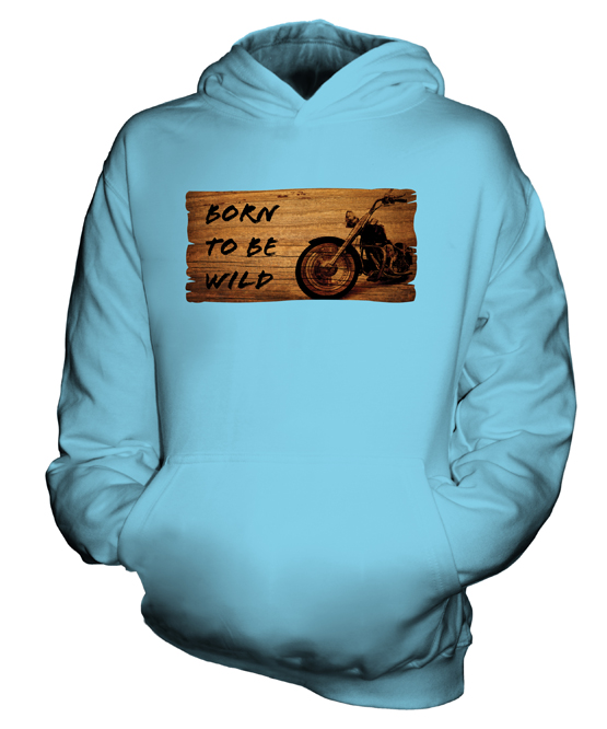 MOTORCYCLE BORN TO BE WILD KIDS HOODIE HOODIE BOYS GIRLS TODDLER - Picture 11 of 14
