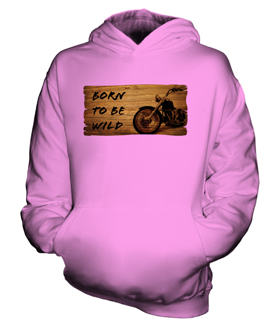 MOTORCYCLE BORN TO BE WILD KIDS HOODIE HOODIE BOYS GIRLS TODDLER - Picture 14 of 14
