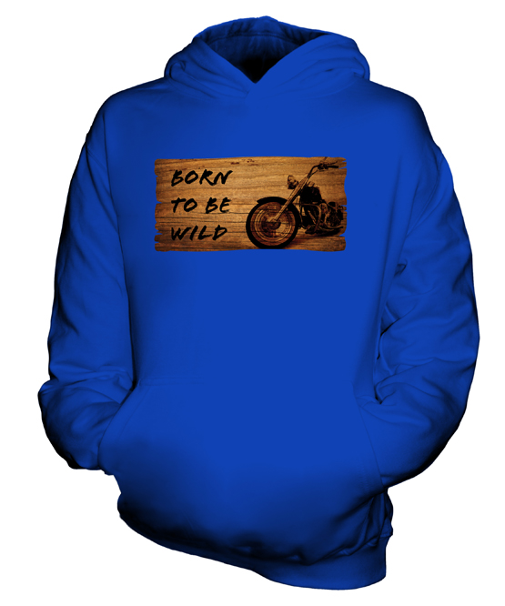 MOTORCYCLE BORN TO BE WILD KIDS HOODIE HOODIE BOYS GIRLS TODDLER - Picture 12 of 14