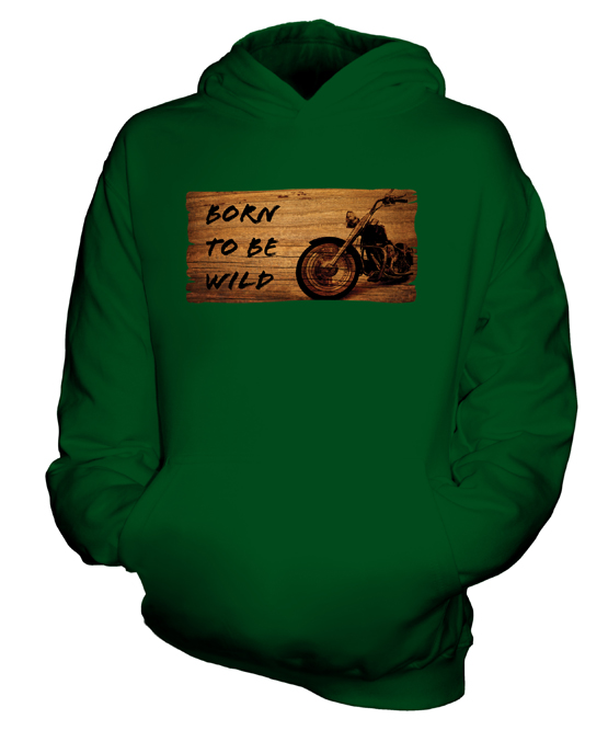 MOTORCYCLE BORN TO BE WILD KIDS HOODIE HOODIE BOYS GIRLS TODDLER - Picture 10 of 14