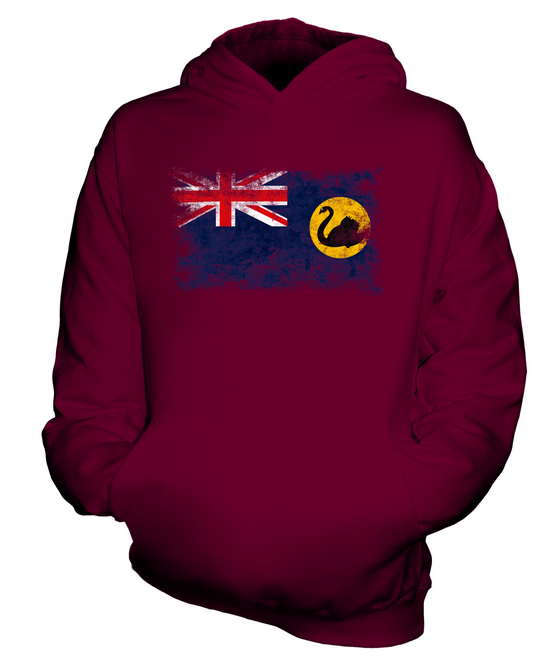 WESTERN AUSTRALIA VINTAGE FLAG KIDS HOODIE HOODIE BOYS GIRLS - Picture 6 of 14
