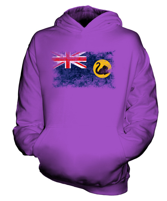 WESTERN AUSTRALIA VINTAGE FLAG KIDS HOODIE HOODIE BOYS GIRLS - Picture 13 of 14