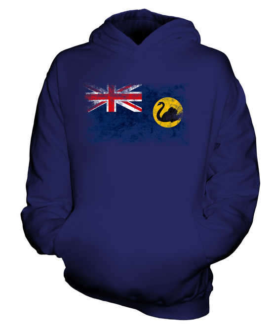 WESTERN AUSTRALIA VINTAGE FLAG KIDS HOODIE HOODIE BOYS GIRLS - Picture 5 of 14
