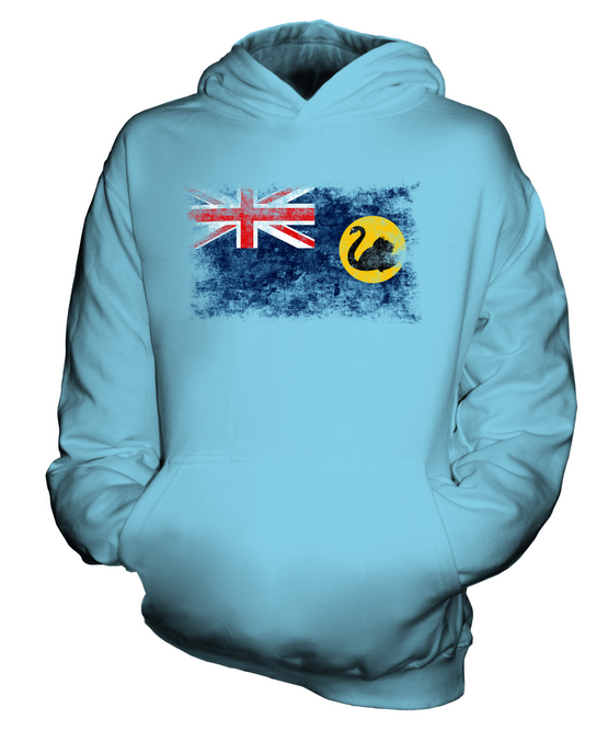 WESTERN AUSTRALIA VINTAGE FLAG KIDS HOODIE HOODIE BOYS GIRLS - Picture 11 of 14