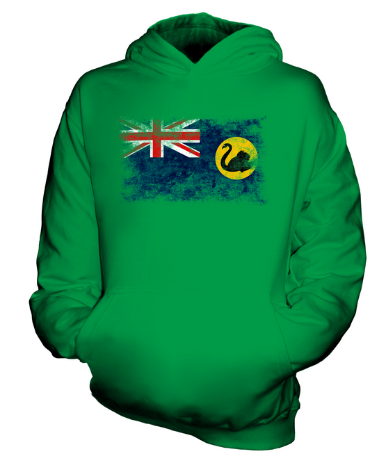 WESTERN AUSTRALIA VINTAGE FLAG KIDS HOODIE HOODIE BOYS GIRLS - Picture 9 of 14