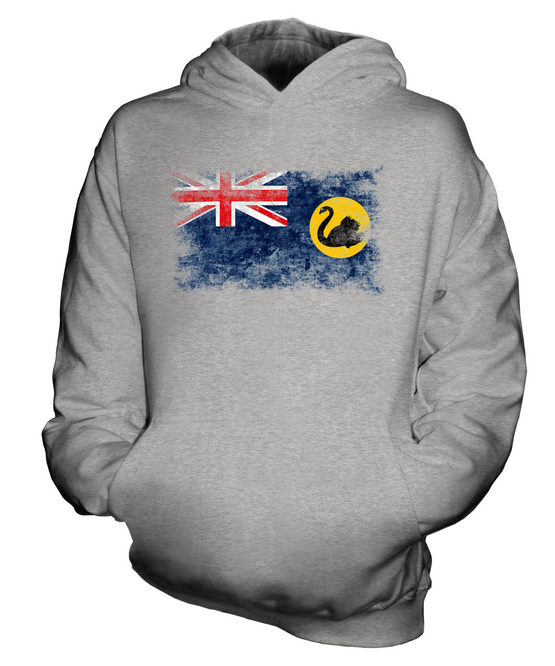 WESTERN AUSTRALIA VINTAGE FLAG KIDS HOODIE HOODIE BOYS GIRLS - Picture 4 of 14