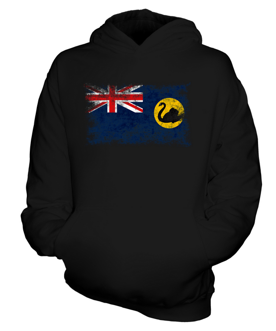 WESTERN AUSTRALIA VINTAGE FLAG KIDS HOODIE HOODIE BOYS GIRLS - Picture 3 of 14