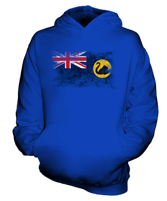 WESTERN AUSTRALIA VINTAGE FLAG KIDS HOODIE HOODIE BOYS GIRLS - Picture 12 of 14