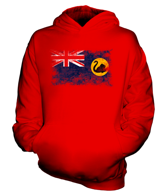 WESTERN AUSTRALIA VINTAGE FLAG KIDS HOODIE HOODIE BOYS GIRLS - Picture 7 of 14