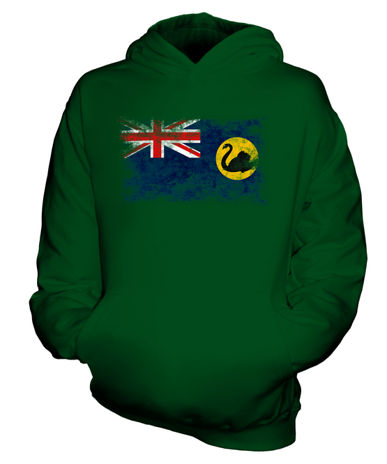 WESTERN AUSTRALIA VINTAGE FLAG KIDS HOODIE HOODIE BOYS GIRLS - Picture 10 of 14
