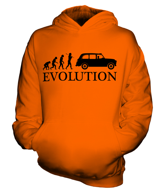 TAXI LONDON BLACK CAB EVOLUTION KIDS HOODIE HOODIE BOYS - Picture 8 of 14