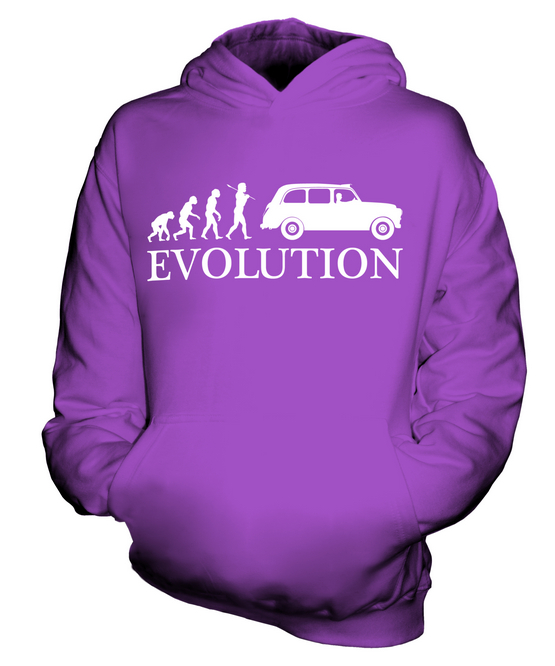 TAXI LONDON BLACK CAB EVOLUTION KIDS HOODIE HOODIE BOYS - Picture 13 of 14