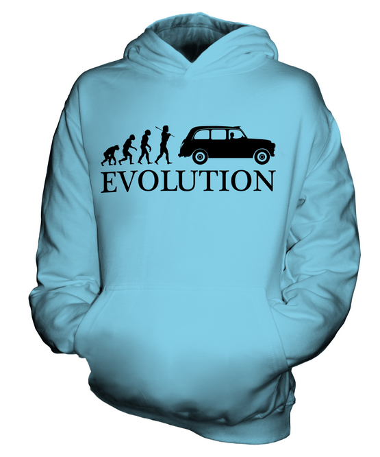 TAXI LONDON BLACK CAB EVOLUTION KIDS HOODIE HOODIE BOYS - Picture 11 of 14