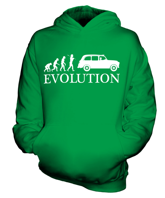 TAXI LONDON BLACK CAB EVOLUTION KIDS HOODIE HOODIE BOYS - Picture 9 of 14