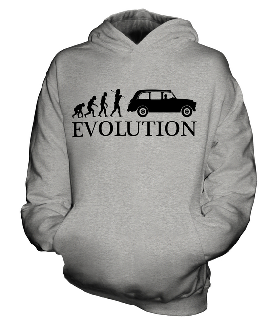 TAXI LONDON BLACK CAB EVOLUTION KIDS HOODIE HOODIE BOYS - Picture 4 of 14