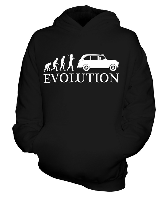 TAXI LONDON BLACK CAB EVOLUTION KIDS HOODIE HOODIE BOYS - Picture 3 of 14