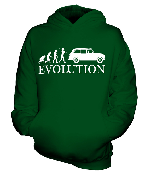TAXI LONDON BLACK CAB EVOLUTION KIDS HOODIE HOODIE BOYS - Picture 10 of 14