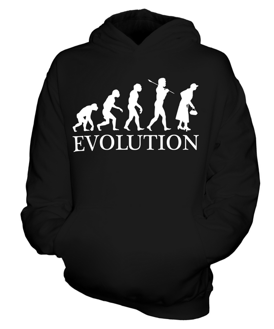 OLDER WOMAN EVOLUTION OF MAN KIDS HOODIE HOODIE BOYS GIRLS - Picture 3 of 14