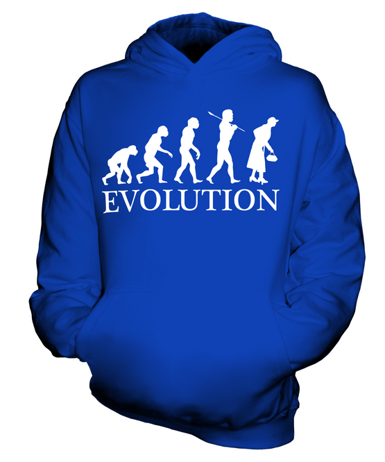 OLDER WOMAN EVOLUTION OF MAN KIDS HOODIE HOODIE BOYS GIRLS - Picture 12 of 14