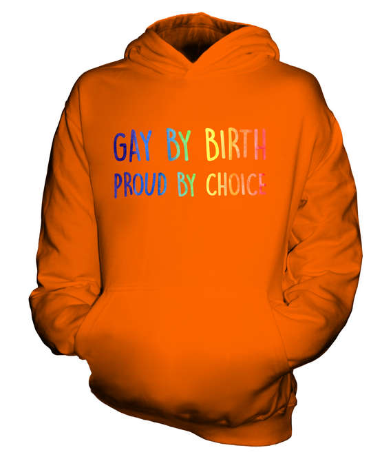 GAY BY BIRTH PROUD BY CHOICE KIDS HOODIE HOODIE BOYS GIRLS - Picture 8 of 14