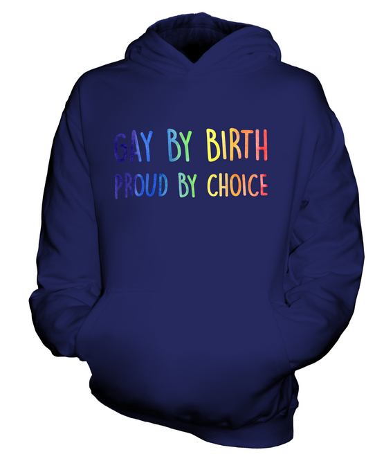 GAY BY BIRTH PROUD BY CHOICE KIDS HOODIE HOODIE BOYS GIRLS - Picture 5 of 14