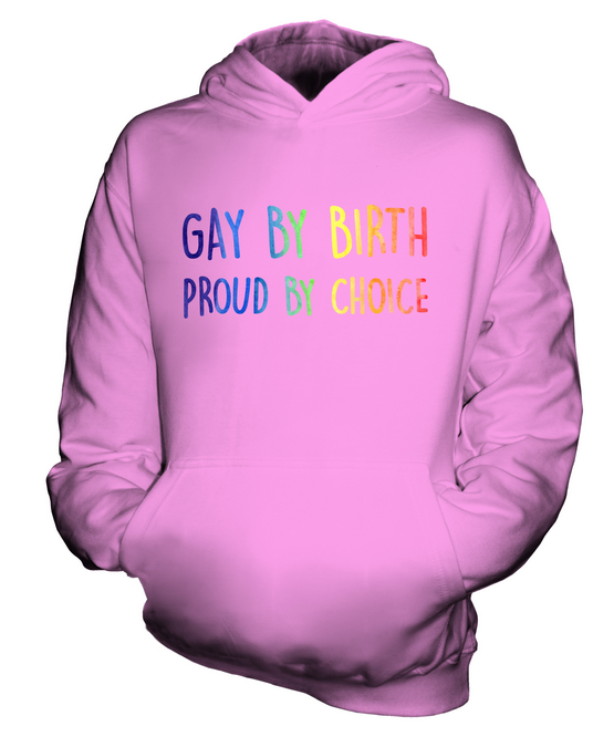 GAY BY BIRTH PROUD BY CHOICE KIDS HOODIE HOODIE BOYS GIRLS - Picture 14 of 14