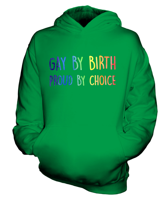 GAY BY BIRTH PROUD BY CHOICE KIDS HOODIE HOODIE BOYS GIRLS - Picture 9 of 14