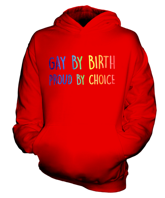 GAY BY BIRTH PROUD BY CHOICE KIDS HOODIE HOODIE BOYS GIRLS - Picture 7 of 14