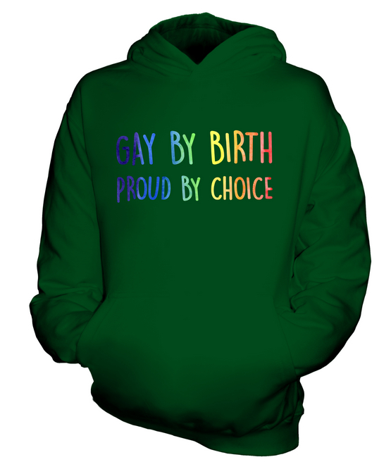 GAY BY BIRTH PROUD BY CHOICE KIDS HOODIE HOODIE BOYS GIRLS - Picture 10 of 14