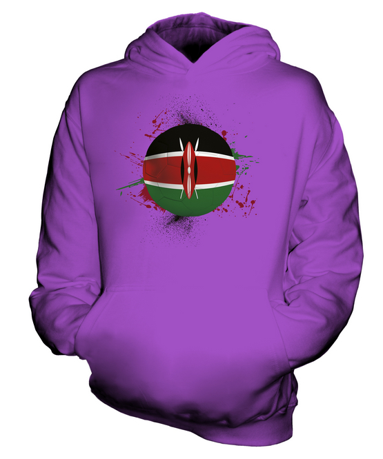 KENYA FOOTBALL KIDS HOODIE PULLOVER HOODY BOYS GIRLS TODDLER - Picture 13 of 14