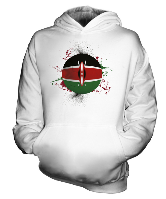 KENYA FOOTBALL KIDS HOODIE PULLOVER HOODY BOYS GIRLS TODDLER - Picture 2 of 14