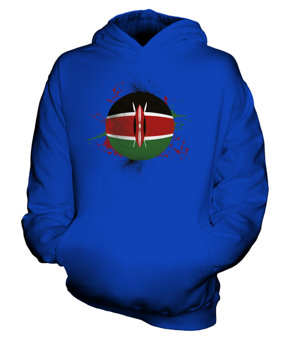 KENYA FOOTBALL KIDS HOODIE PULLOVER HOODY BOYS GIRLS TODDLER - Picture 12 of 14