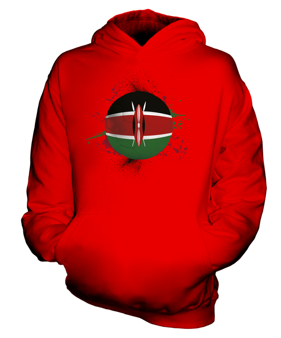 KENYA FOOTBALL KIDS HOODIE PULLOVER HOODY BOYS GIRLS TODDLER - Picture 7 of 14