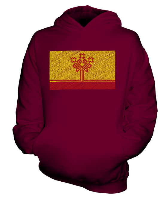 CHUVASHIA SCRIBBLED FLAG KIDS HOODIE HOODIE BOYS GIRLS - Picture 6 of 14