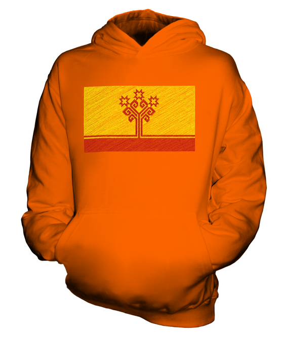 CHUVASHIA SCRIBBLED FLAG KIDS HOODIE HOODIE BOYS GIRLS - Picture 8 of 14