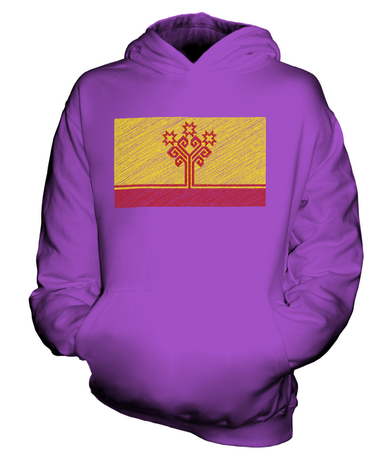 CHUVASHIA SCRIBBLED FLAG KIDS HOODIE HOODIE BOYS GIRLS - Picture 13 of 14