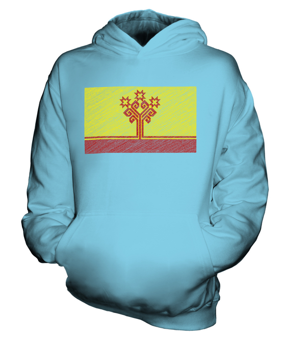 CHUVASHIA SCRIBBLED FLAG KIDS HOODIE HOODIE BOYS GIRLS - Picture 11 of 14