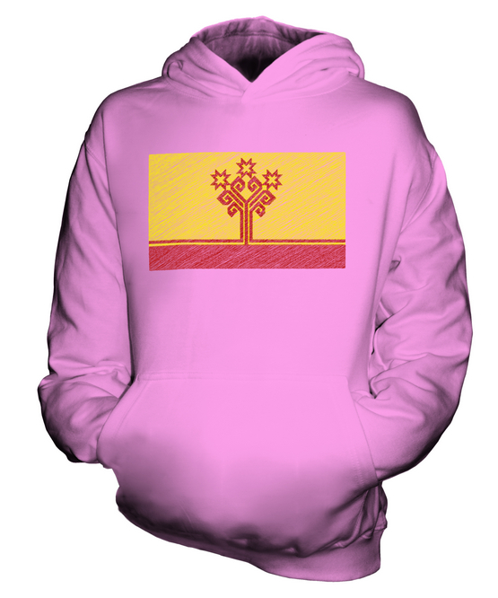 CHUVASHIA SCRIBBLED FLAG KIDS HOODIE HOODIE BOYS GIRLS - Picture 14 of 14