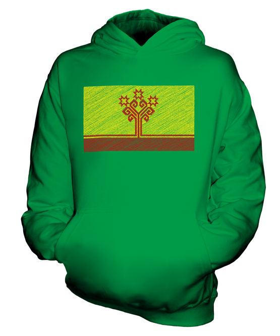 CHUVASHIA SCRIBBLED FLAG KIDS HOODIE HOODIE BOYS GIRLS - Picture 9 of 14