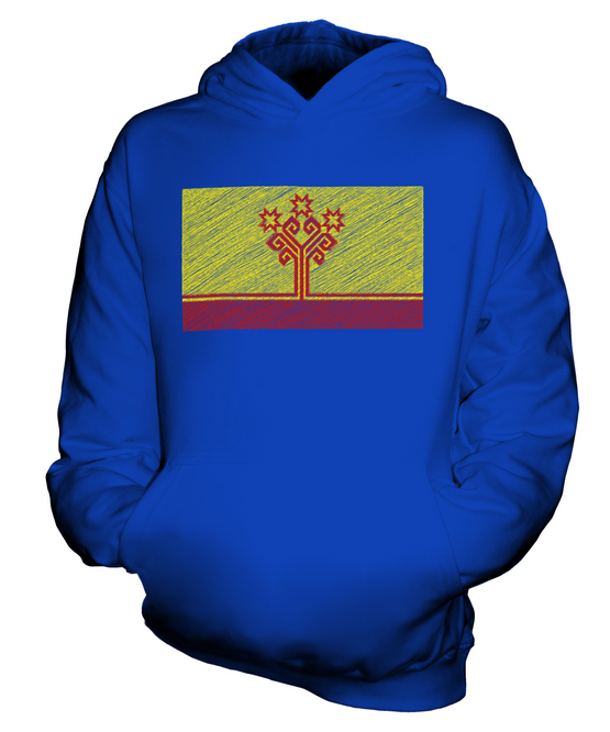 CHUVASHIA SCRIBBLED FLAG KIDS HOODIE HOODIE BOYS GIRLS - Picture 12 of 14
