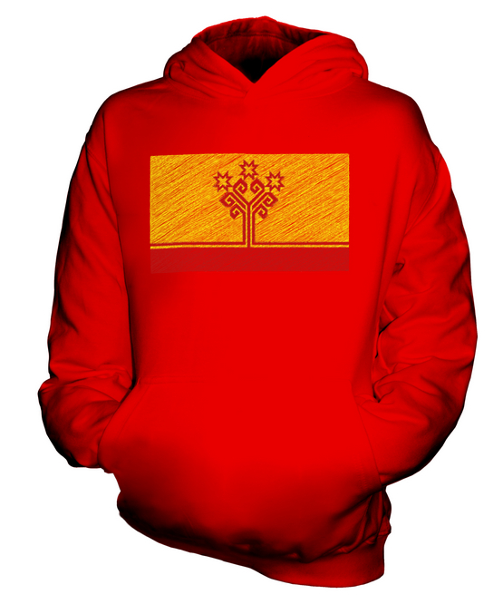 CHUVASHIA SCRIBBLED FLAG KIDS HOODIE HOODIE BOYS GIRLS - Picture 7 of 14