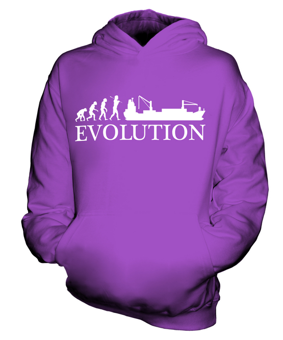 CARGO SHIP EVOLUTION OF MAN KIDS HOODIE HOODIE BOYS GIRLS - Picture 13 of 14