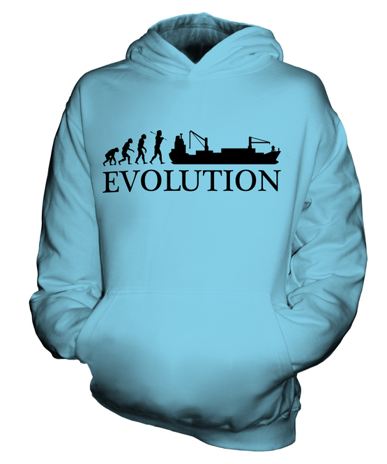 CARGO SHIP EVOLUTION OF MAN KIDS HOODIE HOODIE BOYS GIRLS - Picture 11 of 14
