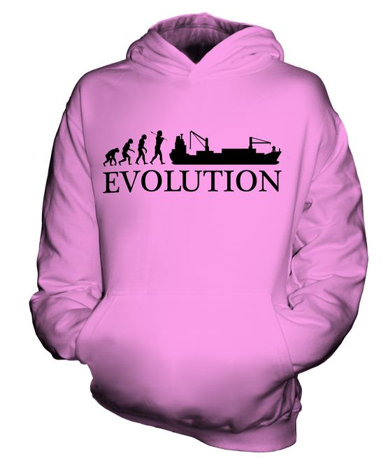 CARGO SHIP EVOLUTION OF MAN KIDS HOODIE HOODIE BOYS GIRLS - Picture 14 of 14