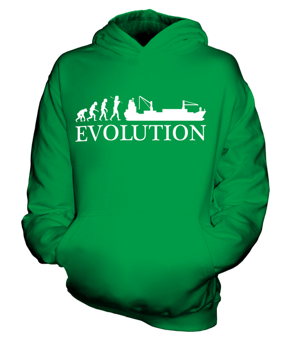 CARGO SHIP EVOLUTION OF MAN KIDS HOODIE HOODIE BOYS GIRLS - Picture 9 of 14